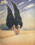 Paul Signac, Two Cypress
